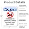 Signmission No Food Or Drink Allowed, 7 in W x Rectangle, Plastic OS-2PACK-NS-P-710-V-14584 - alternate 6